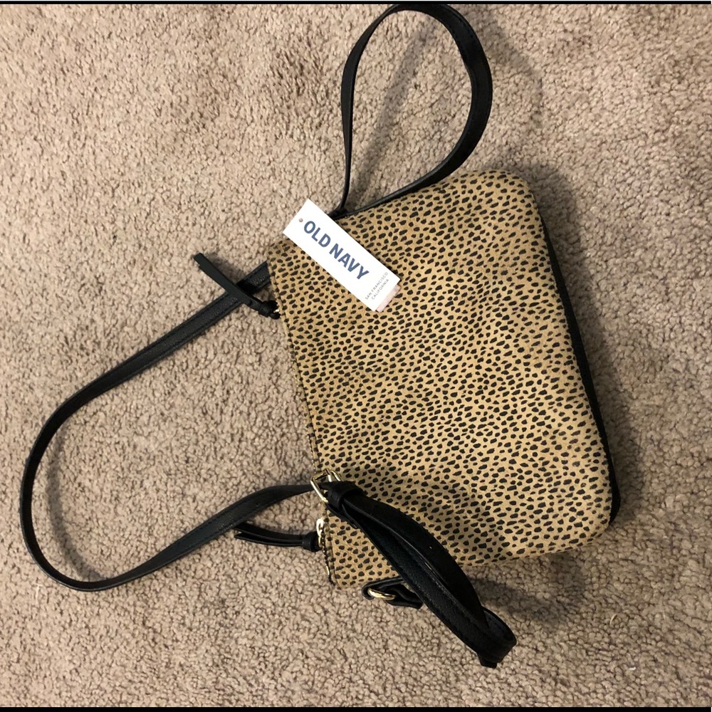 Leopard print crossbody purse